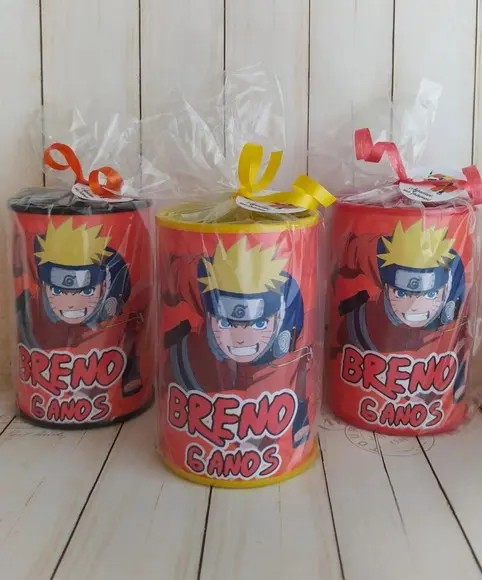 Cofrinho Naruto Personalizado Embalado