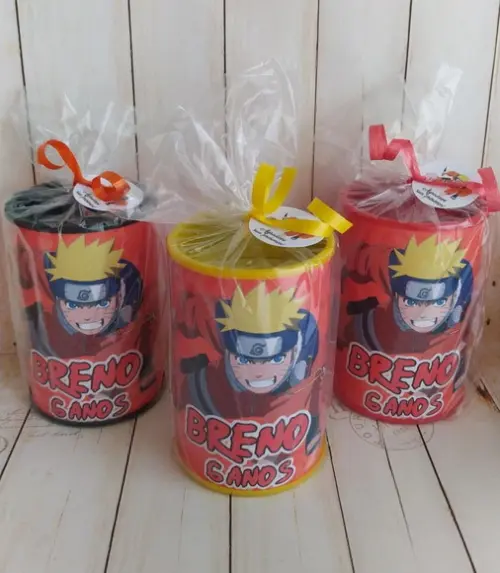 Cofrinho Naruto Personalizado Embalado