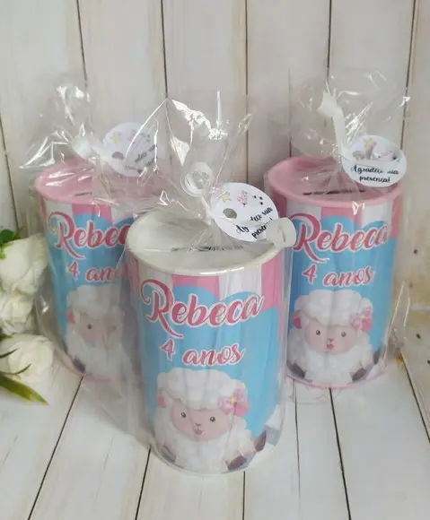 Cofrinho Ovelhinha Personalizado Embalados