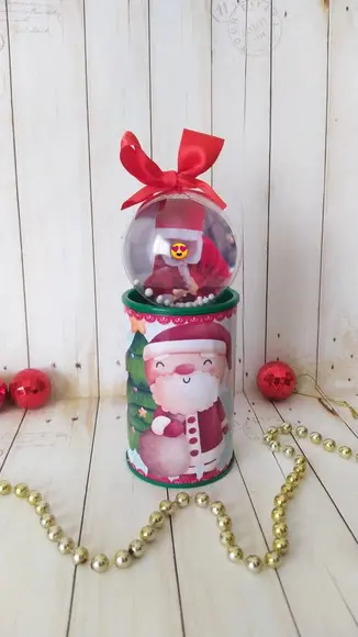 Cofrinho Personalizado com Esfera Natal Brinde Fim de Ano