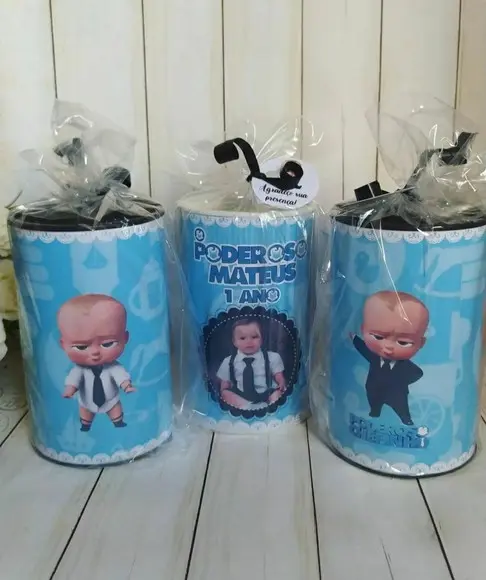 Cofrinho Poderoso Chefinho com Foto Embalados