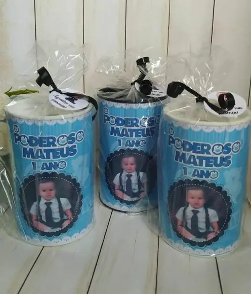 Cofrinho Poderoso Chefinho com Foto Embalados