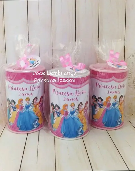 Cofrinho Princesas Personalizado Embalados