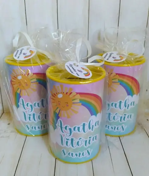 Cofrinho Raio de Sol Personalizado Embalados