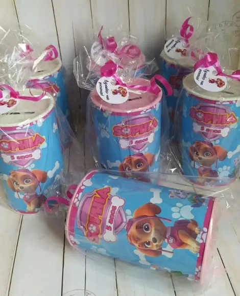 Cofrinho Skye Patrulha Canina Personalizado Embalados