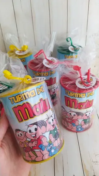 Cofrinho Turma da Mônica Personalizado Embalado