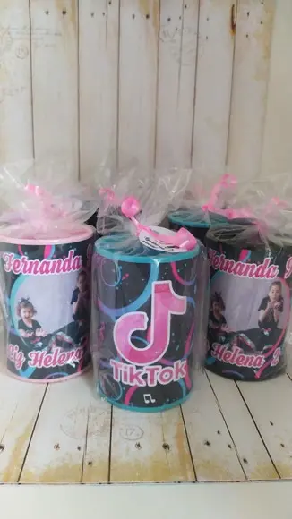 Cofrinho Tik Tok Personalizado com Foto Embalado