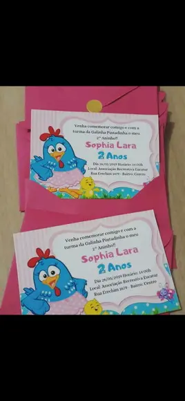Convite Aniversário Galinha Pintadinha Rosa