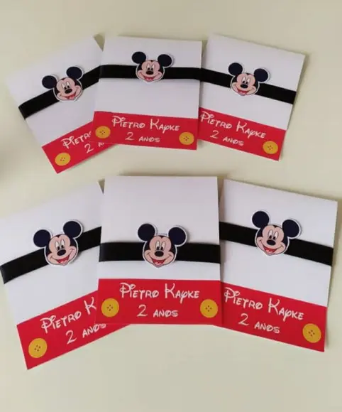 Convite aniversário Mickey com foto