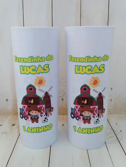 Copo Long drink Fazendinha personalizado