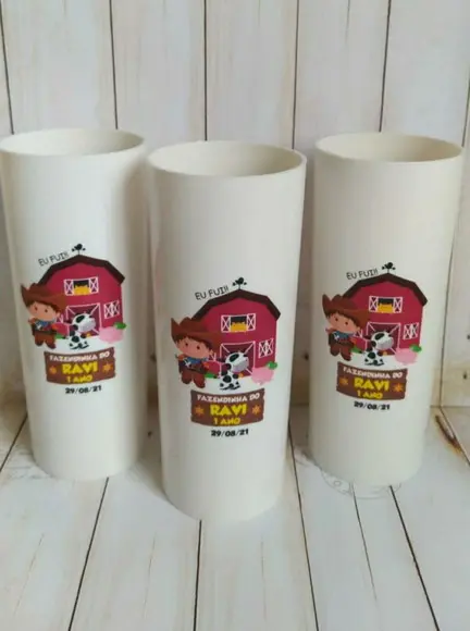 Copo Long drink Fazendinha personalizado