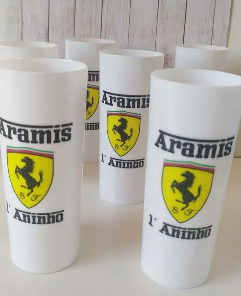 Copo Long drink Ferrari personalizado
