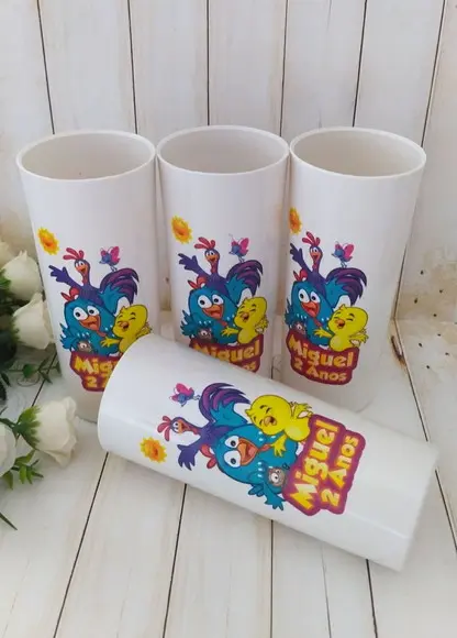 Copo Long Drink Galinha Pintadinha Personalizado