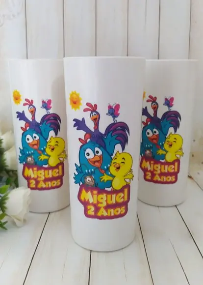 Copo Long Drink Galinha Pintadinha Personalizado