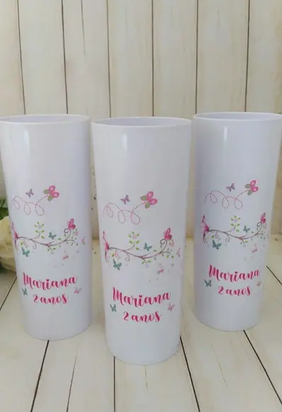 Copo Long Drink Jardim Encantado Borboletas