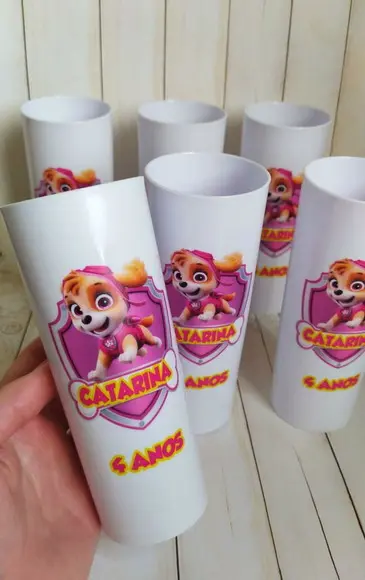 Copo Long Drink Skye Patrulha Canina Personalizado
