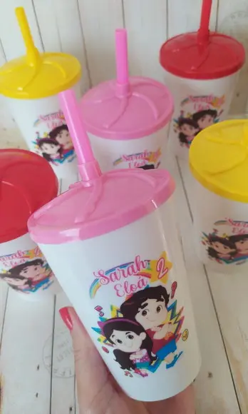 Copo Twister com Canudo Maria Clara e Jp