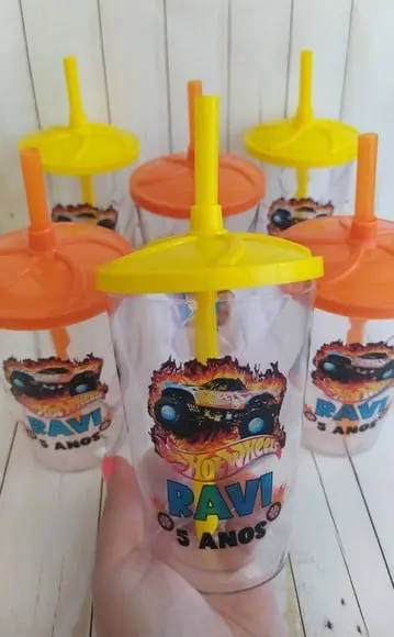 Copo Twister com Canudo Monster Truck