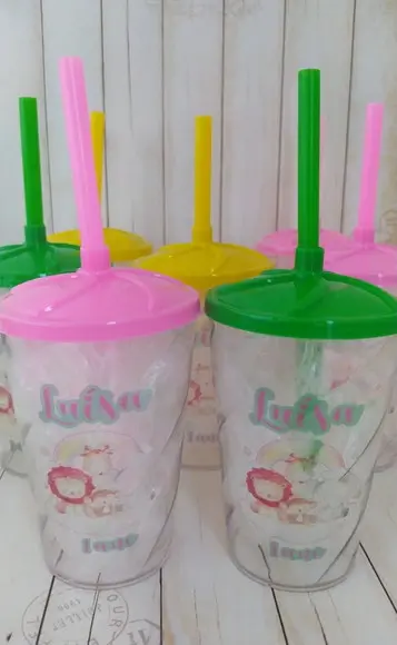 Copo Twister com Canudo Safari Menina