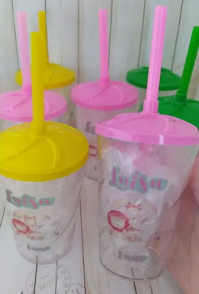 Copo Twister com Canudo Safari Menina