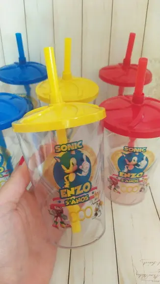 Copo Twister com Canudo Sonic