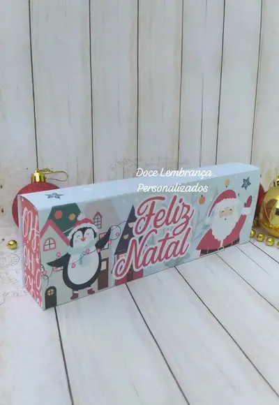 Envelope Caixa Bis Personalizado Natal Papai Noel Lembrancin