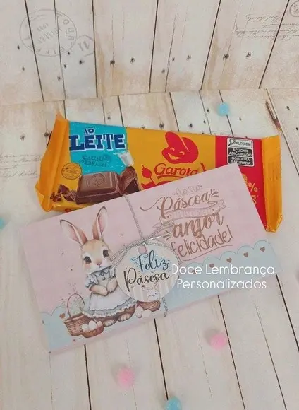 Envelope Barra Chocolate 80g Páscoa Lembrancinha