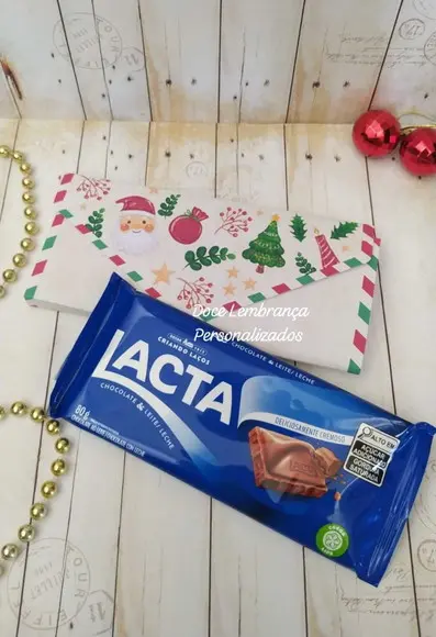 Envelope para Barra Chocolate Natal Brinde Fim de Ano