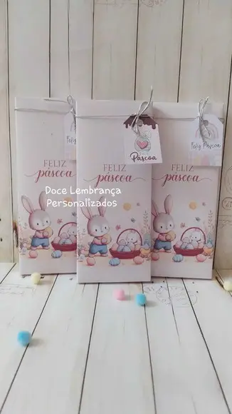 Envelope para Barra Chocolate Páscoa Lembrancinha