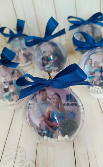 Esfera Bolinha Natal Personalizadas com Foto Bebê