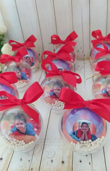 Esfera Bolinha Natal Personalizadas com Foto Bebê