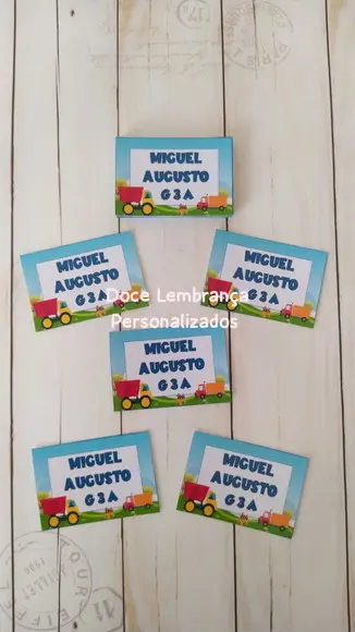 Etiqueta Escolar Personalizada Carrinho Caminhão