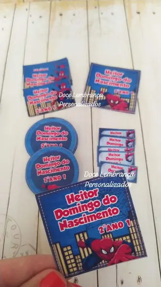 Etiqueta Escolar Personalizada Homem Aranha 100 Unidades