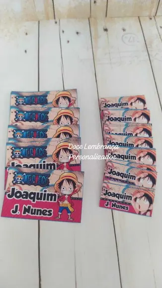 Etiqueta Escolar Personalizada One Piece Pirata 100 Unidades