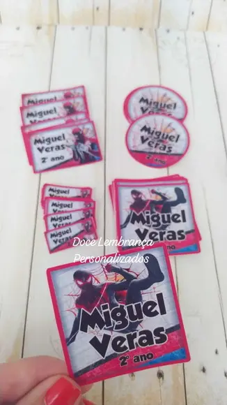 Etiqueta Escolar Personalizada Homem Aranha 100 Unidades