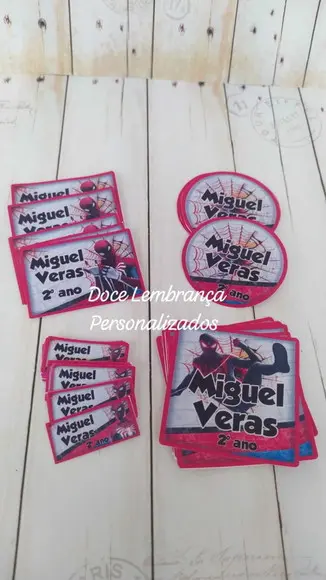 Etiqueta Escolar Personalizada Homem Aranha 100 Unidades