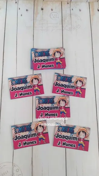 Etiqueta Escolar Personalizada One Piece Pirata 100 Unidades