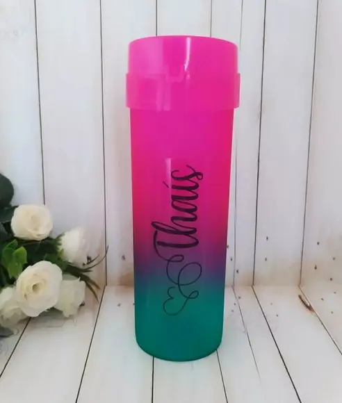 Garrafa Acqua Bio degradê personalizada