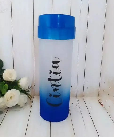 Garrafa Acqua Bio degradê personalizada