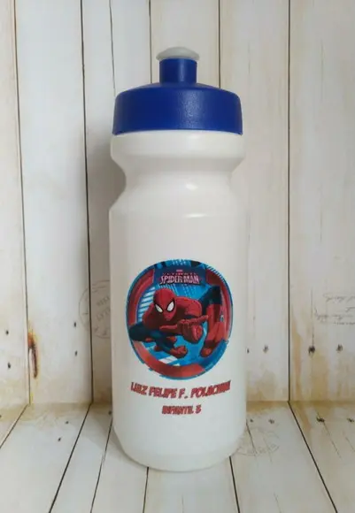 Garrafa Squeeze Escolar Homem Aranha