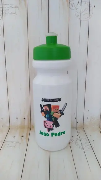 Garrafa Squeeze Escolar Minecraft