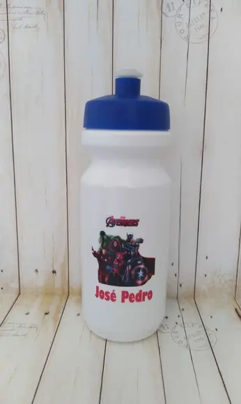 Garrafa Squeeze Escolar Super Heróis Vingadores