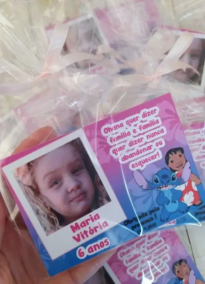 Imã Geladeira com Foto Lilo e Stitch Lembrancinha