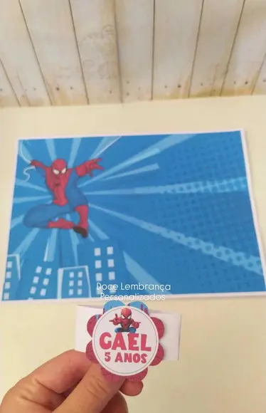 Jogo Americano Aniversário Homem Aranha Personalizado