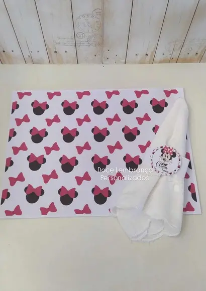 Jogo Americano Aniversário Minnie Personalizado