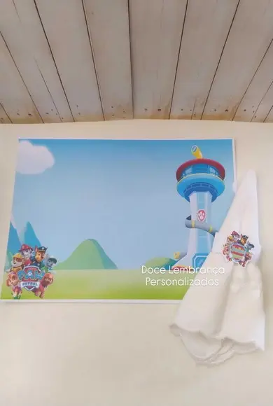 Jogo Americano Aniversário Patrulha Canina Personalizado
