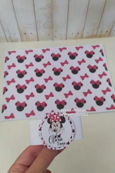Jogo Americano Aniversário Minnie Personalizado