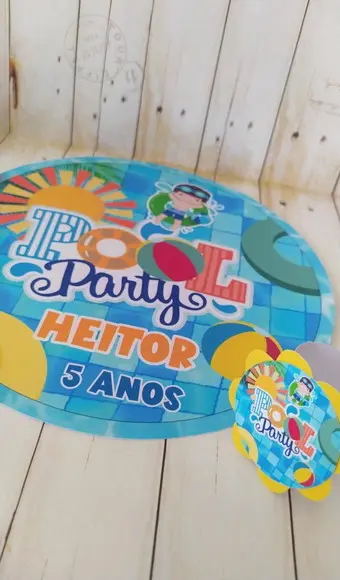 Kit Aniversário Festa Mesa Posta Pool Party Festa na Piscina