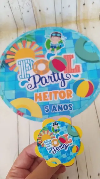 Kit Aniversário Festa Mesa Posta Pool Party Festa na Piscina