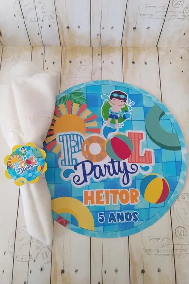 Kit Aniversário Festa Mesa Posta Pool Party Festa na Piscina